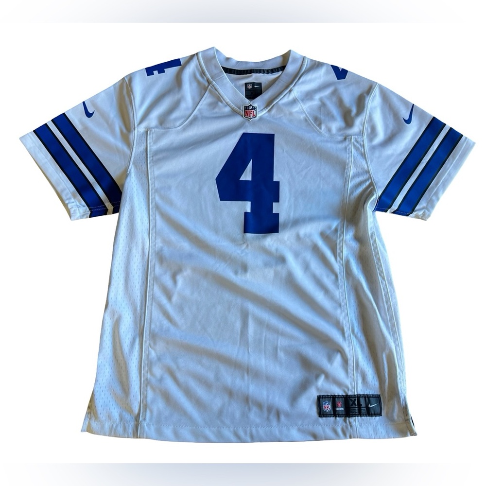 NFL On Field NIKE Dallas Cowboys Dak Prescott #4 White Jersey **Youth** XL